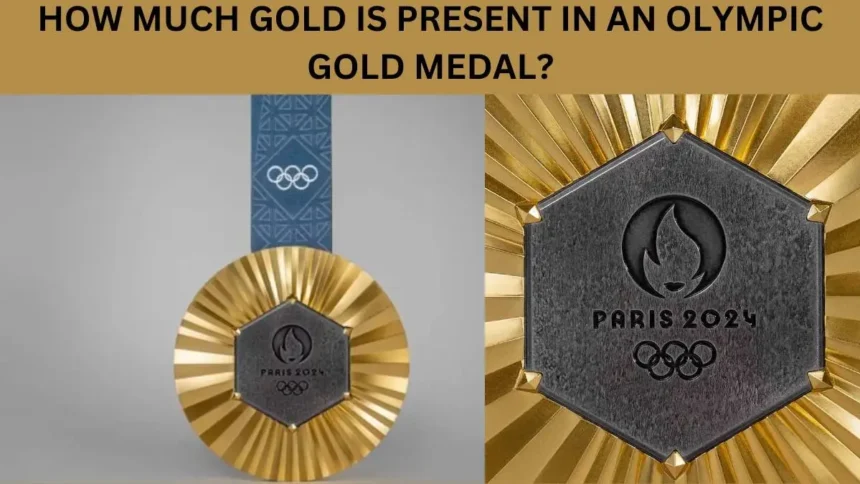 How much Gold is present in an Olympic Gold Medal?